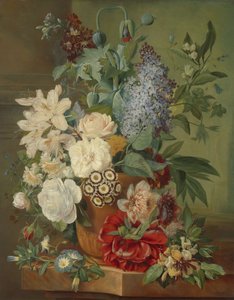 Bloemen in een Terracotta Vaas